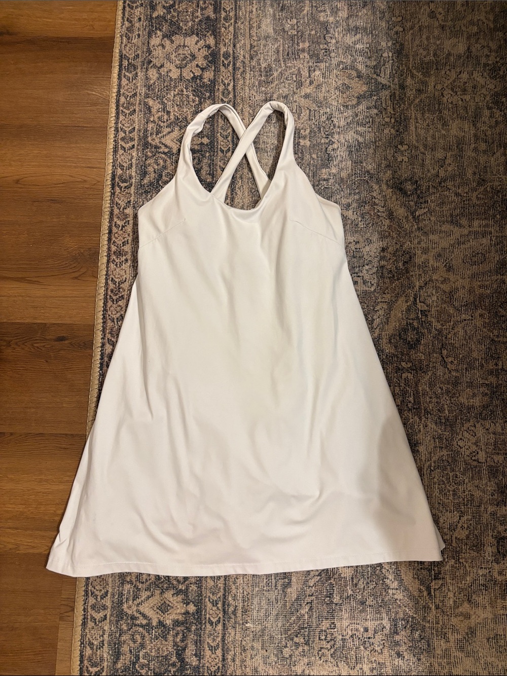 Avia White Athletic Tank Dress with Crossback Straps